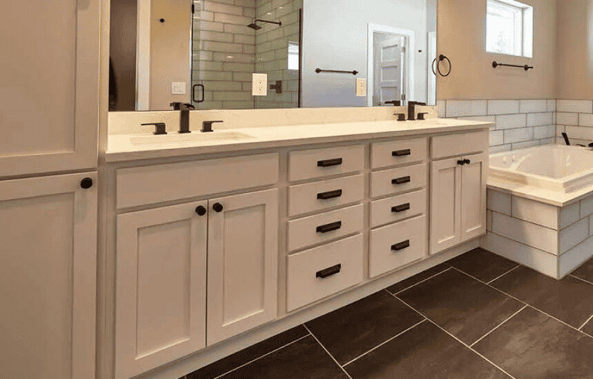 Bathroom cabinets at Raby Home